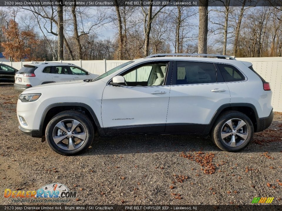 2020 Jeep Cherokee Limited 4x4 Bright White / Ski Gray/Black Photo #3