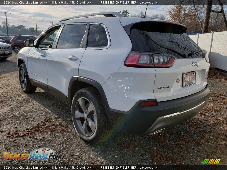 2020 Jeep Cherokee Limited 4x4 Bright White / Ski Gray/Black Photo #4