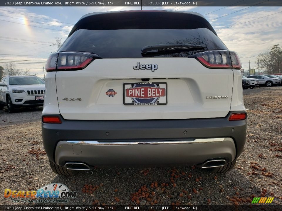 2020 Jeep Cherokee Limited 4x4 Bright White / Ski Gray/Black Photo #5