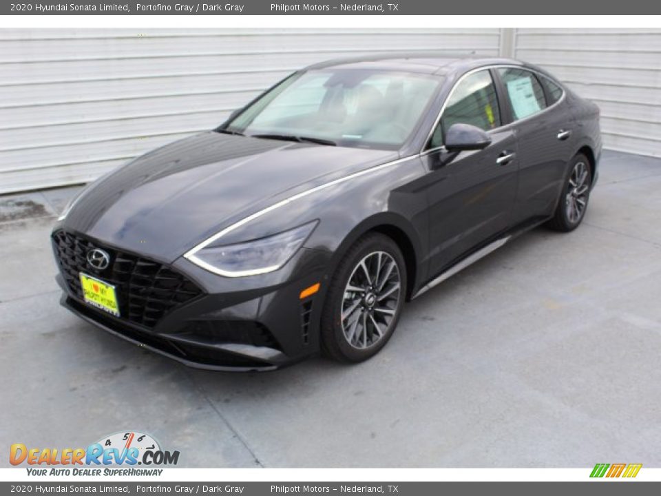 2020 Hyundai Sonata Limited Portofino Gray / Dark Gray Photo #4
