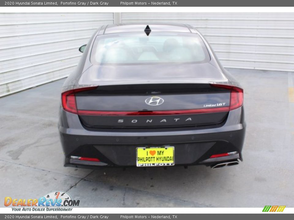 2020 Hyundai Sonata Limited Portofino Gray / Dark Gray Photo #7