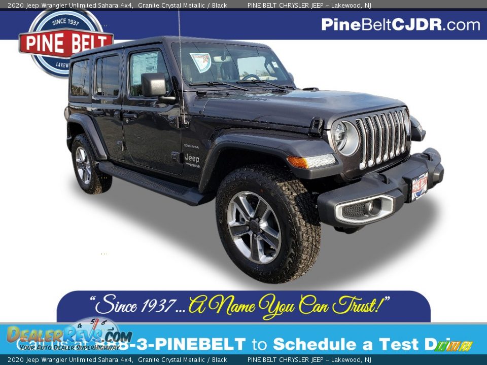 2020 Jeep Wrangler Unlimited Sahara 4x4 Granite Crystal Metallic / Black Photo #1