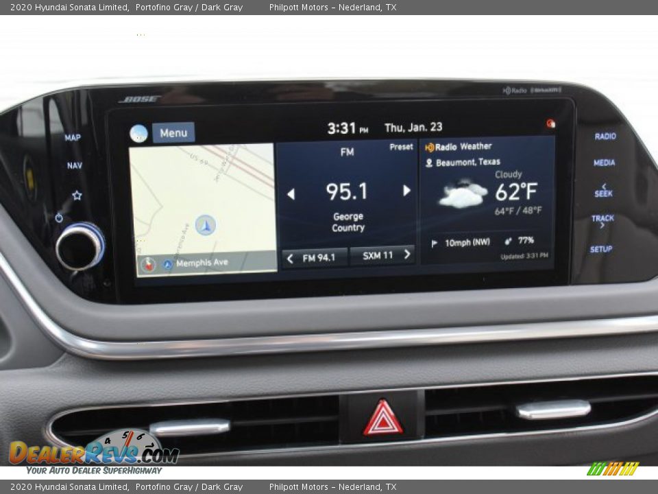 2020 Hyundai Sonata Limited Portofino Gray / Dark Gray Photo #16