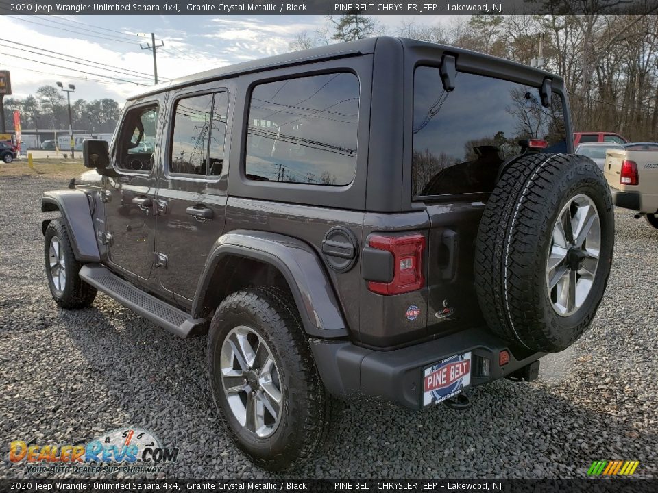 2020 Jeep Wrangler Unlimited Sahara 4x4 Granite Crystal Metallic / Black Photo #4