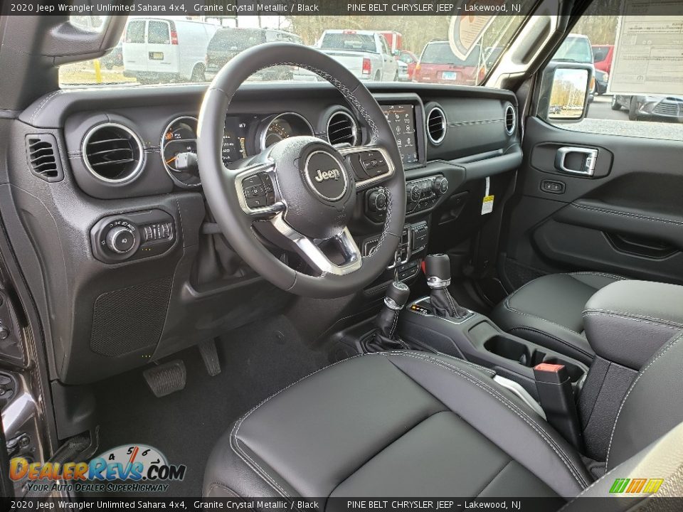 Black Interior - 2020 Jeep Wrangler Unlimited Sahara 4x4 Photo #8