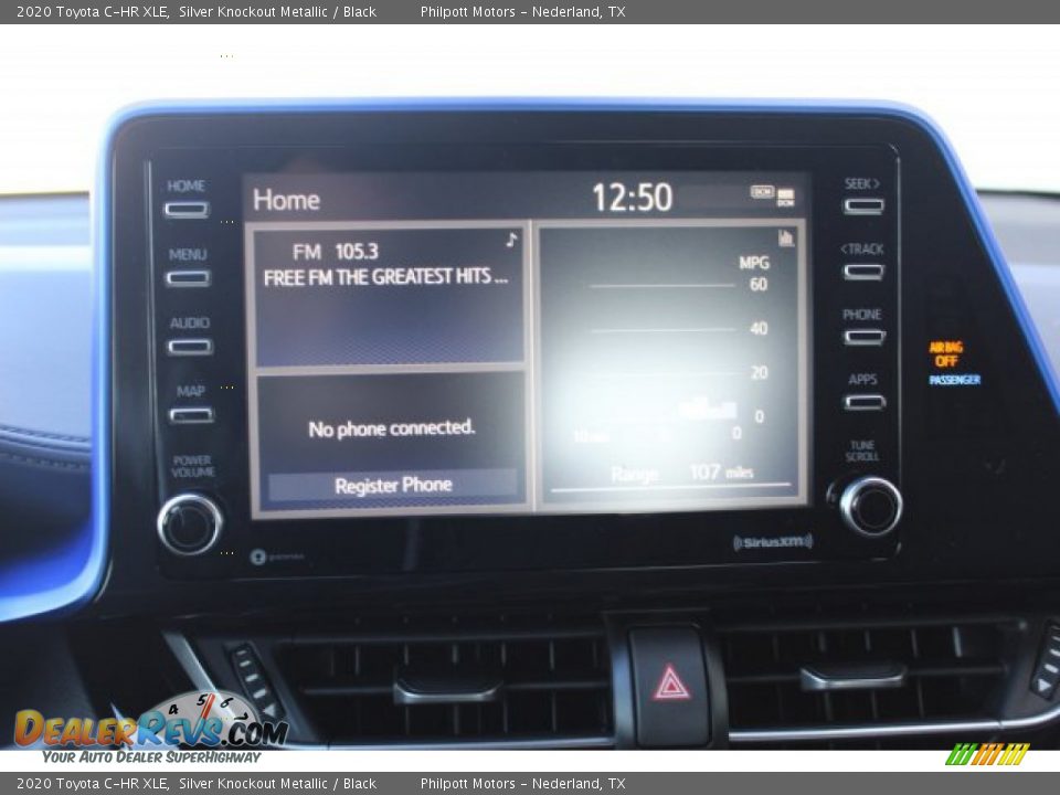 2020 Toyota C-HR XLE Silver Knockout Metallic / Black Photo #14