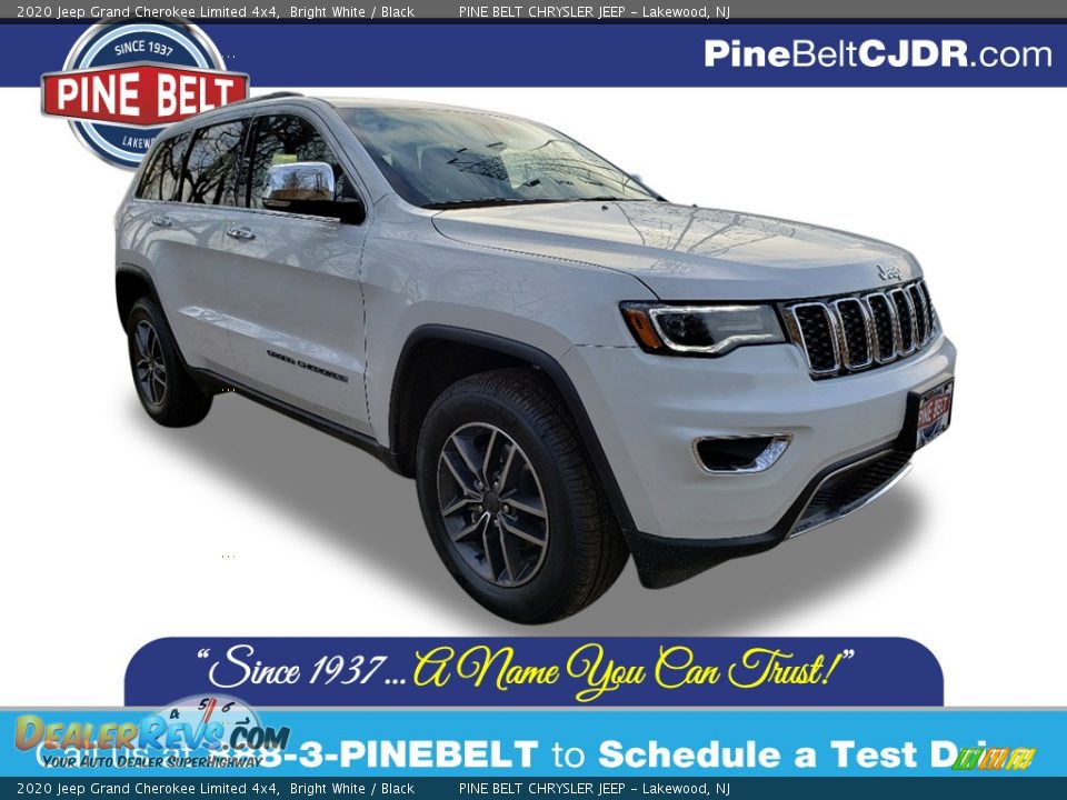 2020 Jeep Grand Cherokee Limited 4x4 Bright White / Black Photo #1