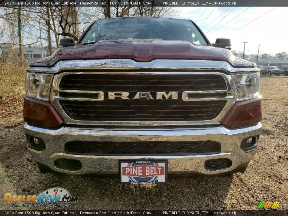 2020 Ram 1500 Big Horn Quad Cab 4x4 Delmonico Red Pearl / Black/Diesel Gray Photo #2