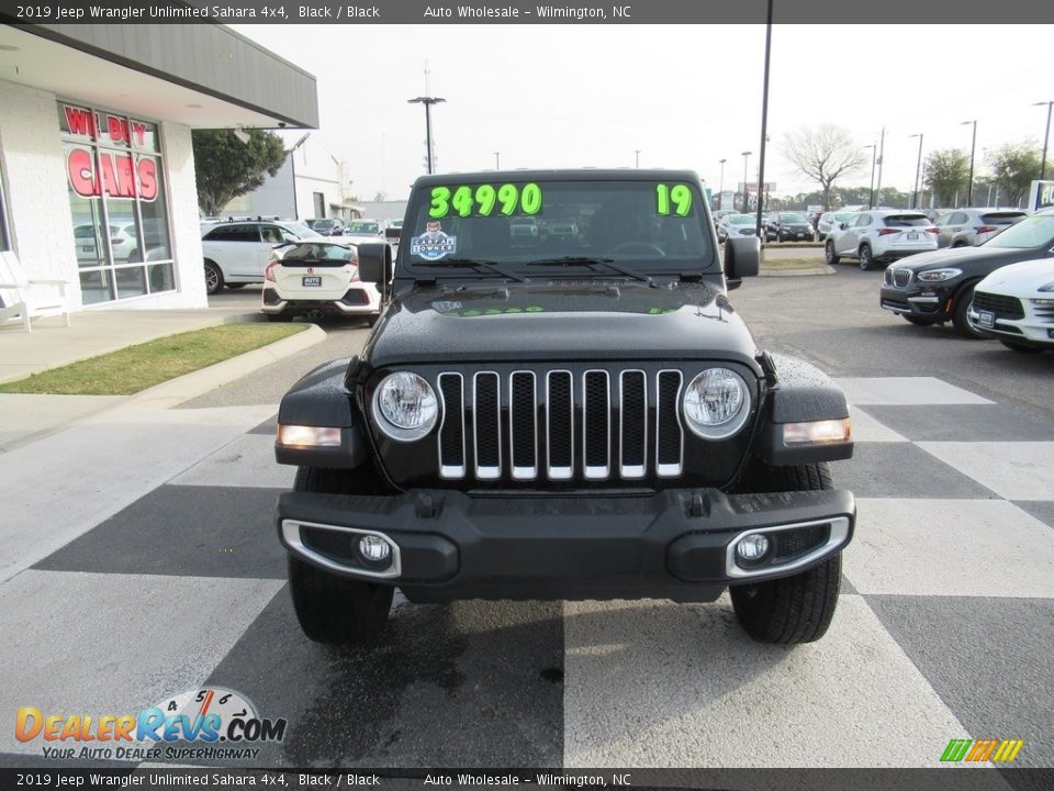 2019 Jeep Wrangler Unlimited Sahara 4x4 Black / Black Photo #2