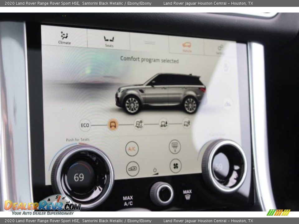 2020 Land Rover Range Rover Sport HSE Santorini Black Metallic / Ebony/Ebony Photo #14