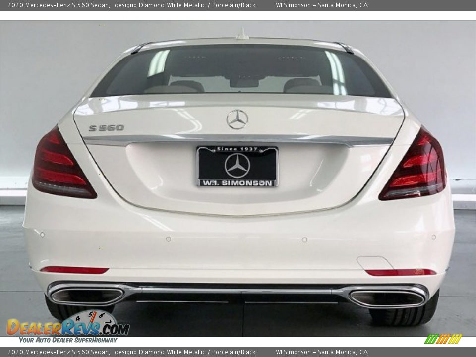 2020 Mercedes-Benz S 560 Sedan designo Diamond White Metallic / Porcelain/Black Photo #3