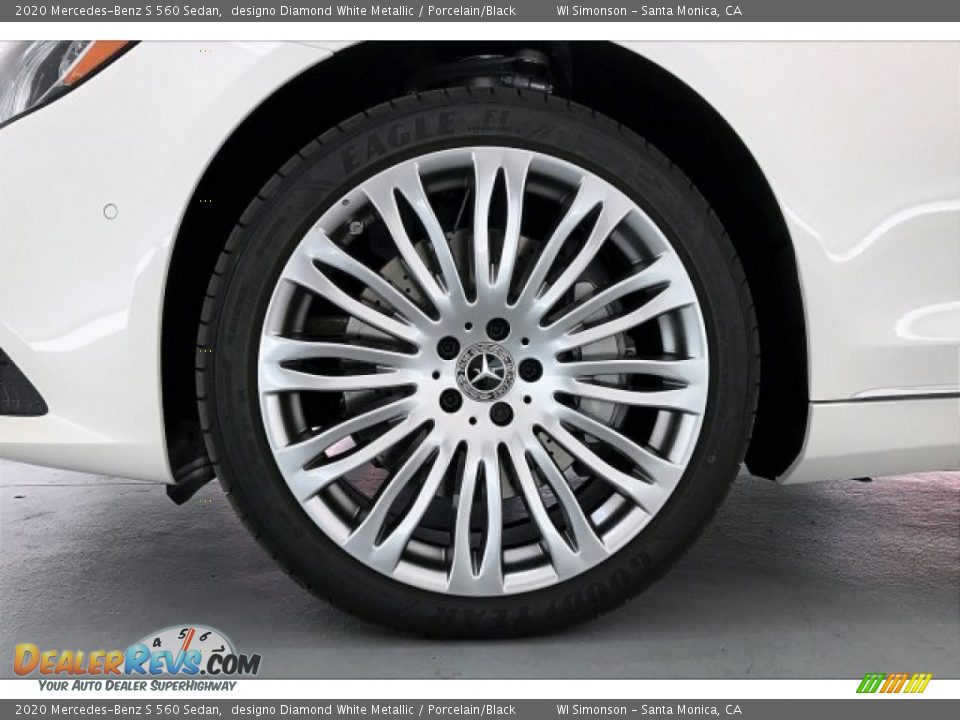 2020 Mercedes-Benz S 560 Sedan designo Diamond White Metallic / Porcelain/Black Photo #9