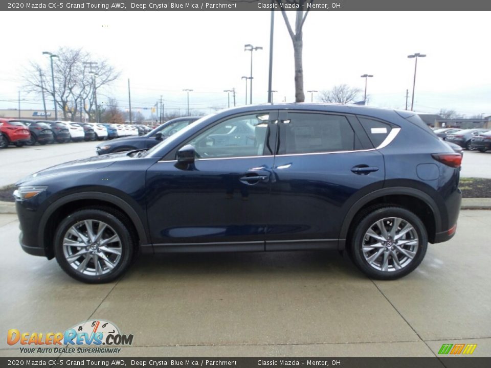 2020 Mazda CX-5 Grand Touring AWD Deep Crystal Blue Mica / Parchment Photo #4