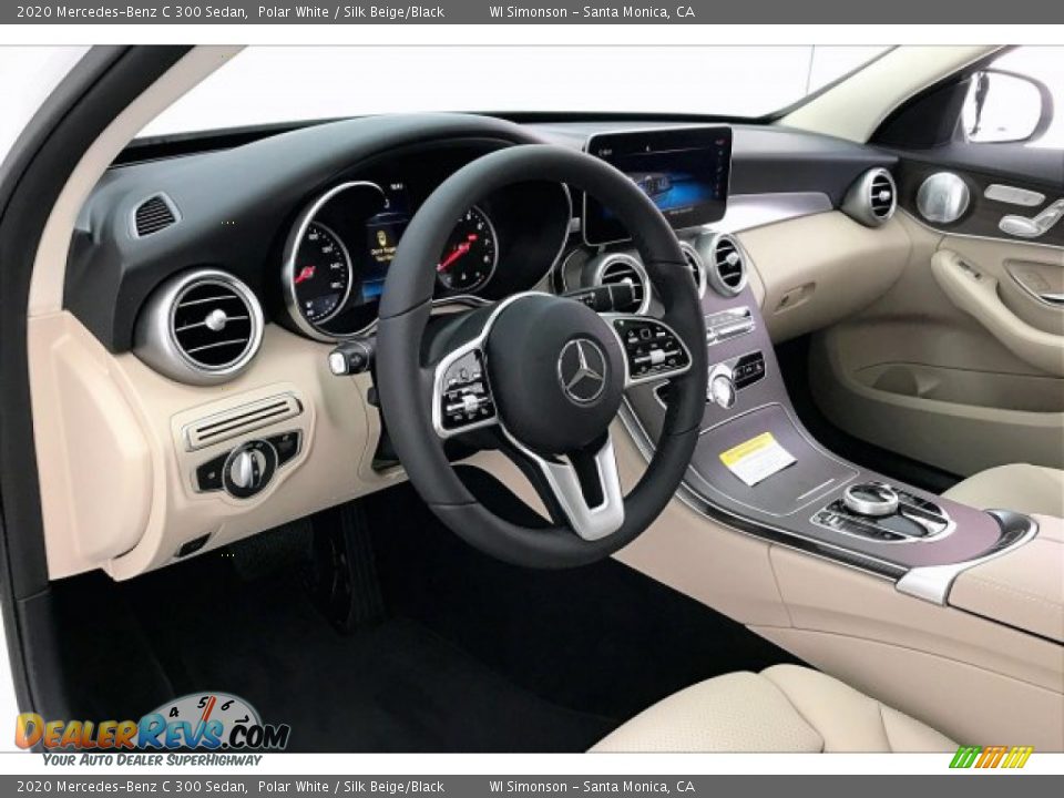 2020 Mercedes-Benz C 300 Sedan Polar White / Silk Beige/Black Photo #4