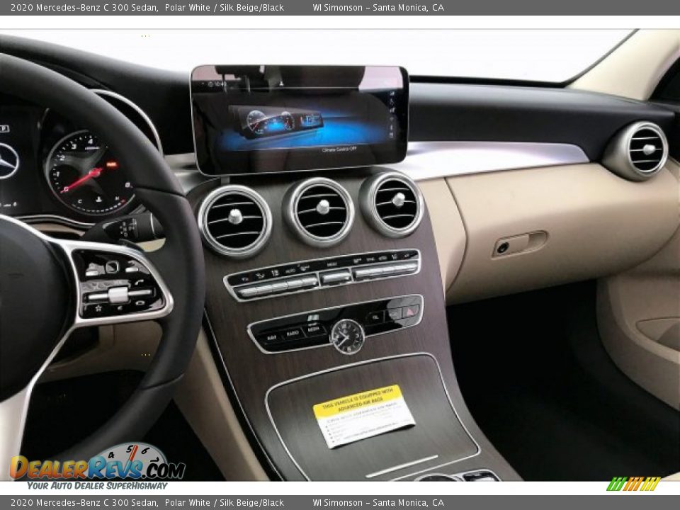 2020 Mercedes-Benz C 300 Sedan Polar White / Silk Beige/Black Photo #6