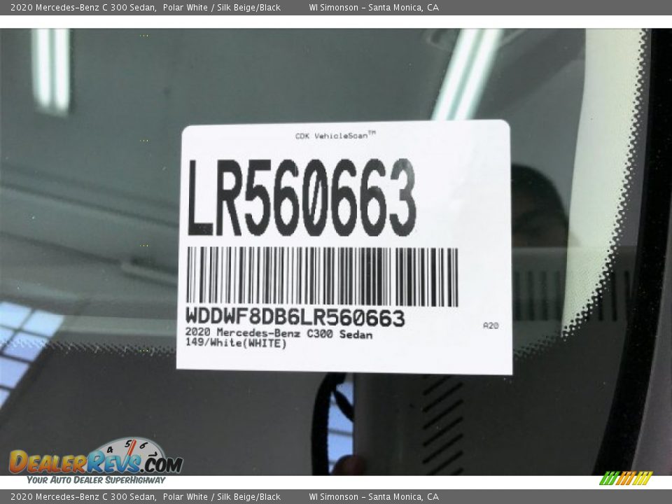 2020 Mercedes-Benz C 300 Sedan Polar White / Silk Beige/Black Photo #11
