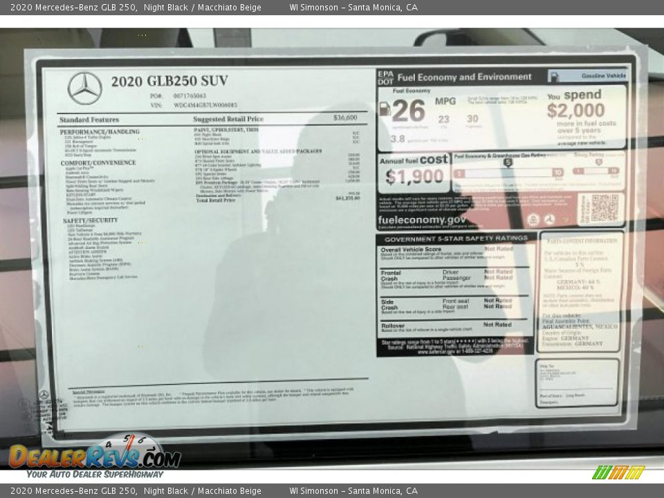 2020 Mercedes-Benz GLB 250 Night Black / Macchiato Beige Photo #10