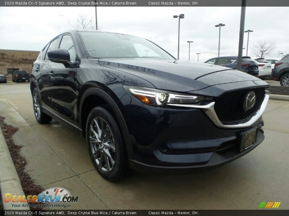 2020 Mazda CX-5 Signature AWD Deep Crystal Blue Mica / Caturra Brown Photo #1