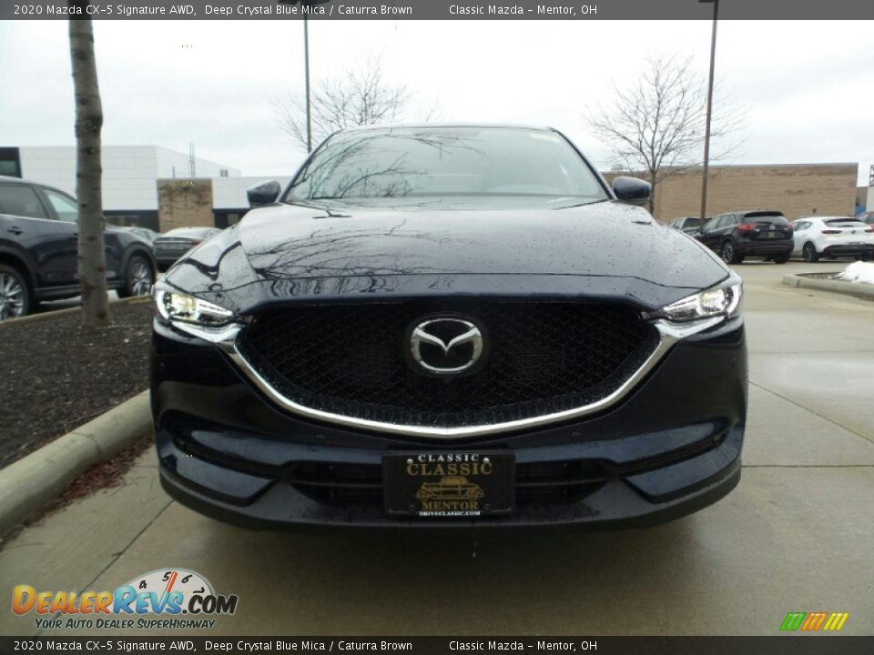 2020 Mazda CX-5 Signature AWD Deep Crystal Blue Mica / Caturra Brown Photo #2