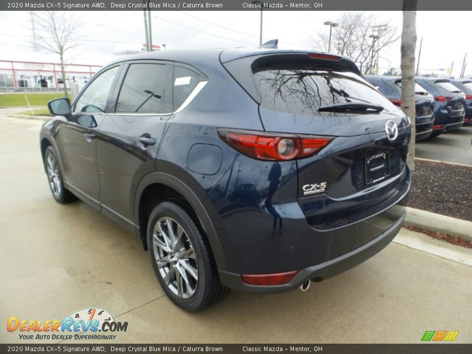 2020 Mazda CX-5 Signature AWD Deep Crystal Blue Mica / Caturra Brown Photo #5