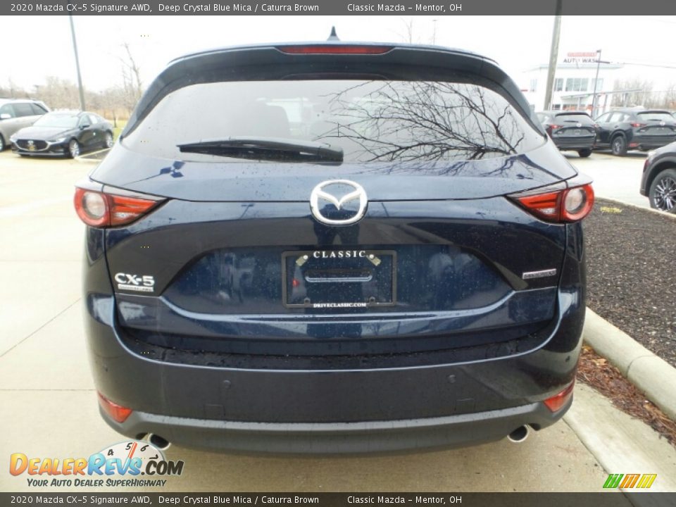 2020 Mazda CX-5 Signature AWD Deep Crystal Blue Mica / Caturra Brown Photo #6