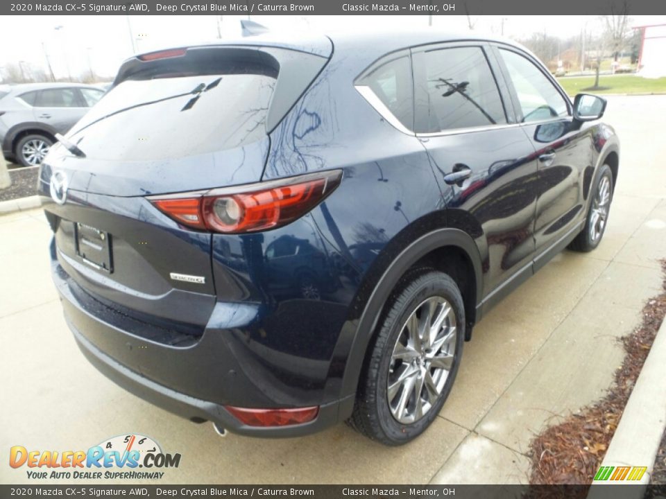 2020 Mazda CX-5 Signature AWD Deep Crystal Blue Mica / Caturra Brown Photo #7