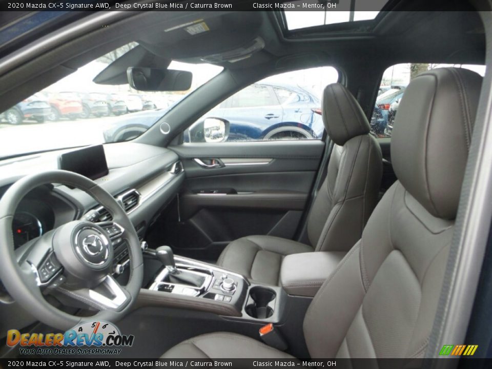 2020 Mazda CX-5 Signature AWD Deep Crystal Blue Mica / Caturra Brown Photo #8