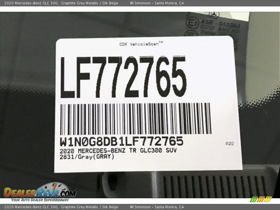 2020 Mercedes-Benz GLC 300 Graphite Grey Metallic / Silk Beige Photo #11