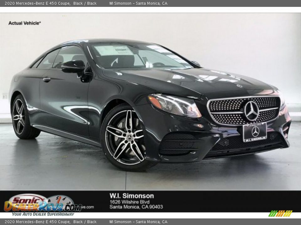 2020 Mercedes-Benz E 450 Coupe Black / Black Photo #1