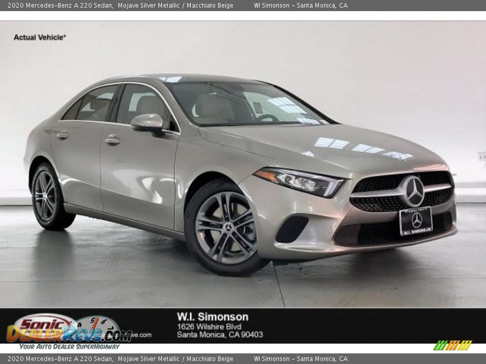 2020 Mercedes-Benz A 220 Sedan Mojave Silver Metallic / Macchiato Beige Photo #1