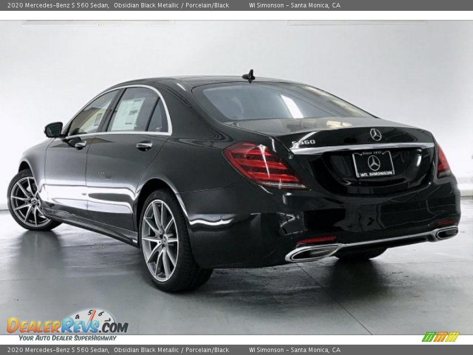 2020 Mercedes-Benz S 560 Sedan Obsidian Black Metallic / Porcelain/Black Photo #2