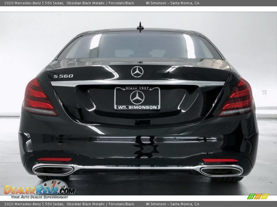 2020 Mercedes-Benz S 560 Sedan Obsidian Black Metallic / Porcelain/Black Photo #3