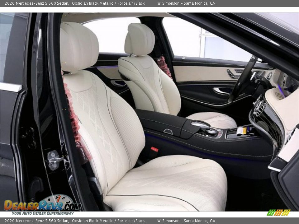 Porcelain/Black Interior - 2020 Mercedes-Benz S 560 Sedan Photo #5