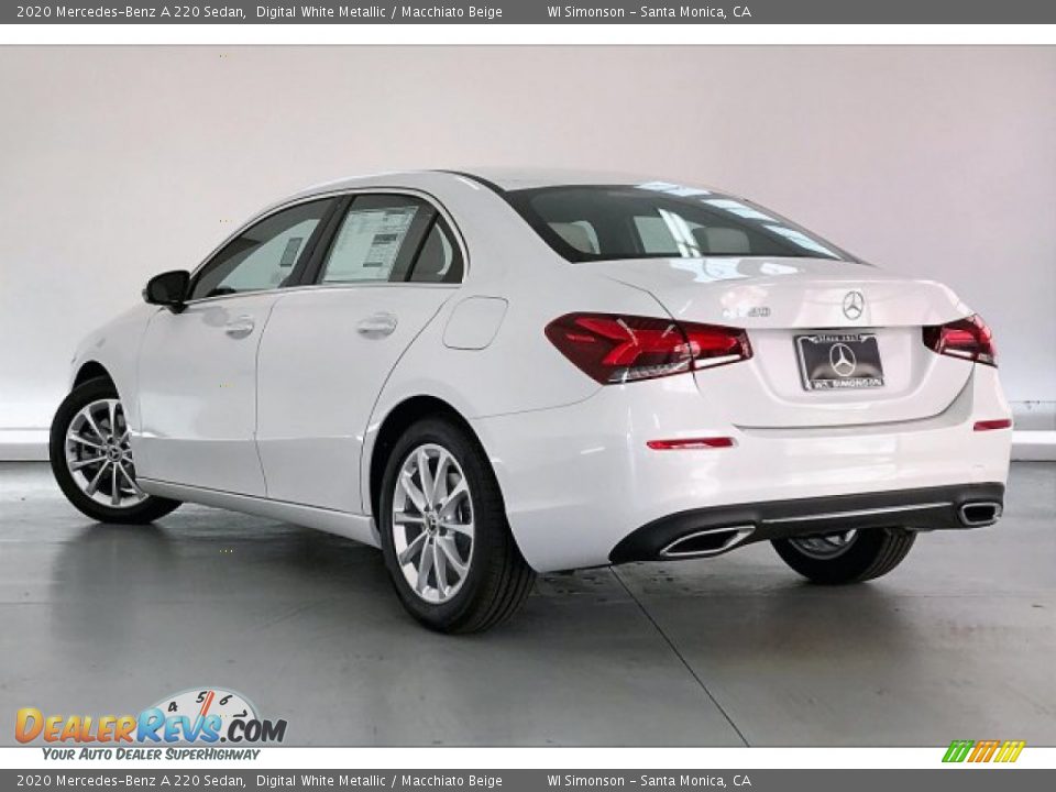 2020 Mercedes-Benz A 220 Sedan Digital White Metallic / Macchiato Beige Photo #2