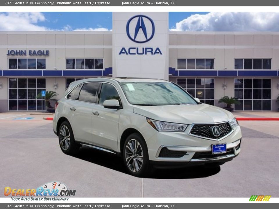 2020 Acura MDX Technology Platinum White Pearl / Espresso Photo #1