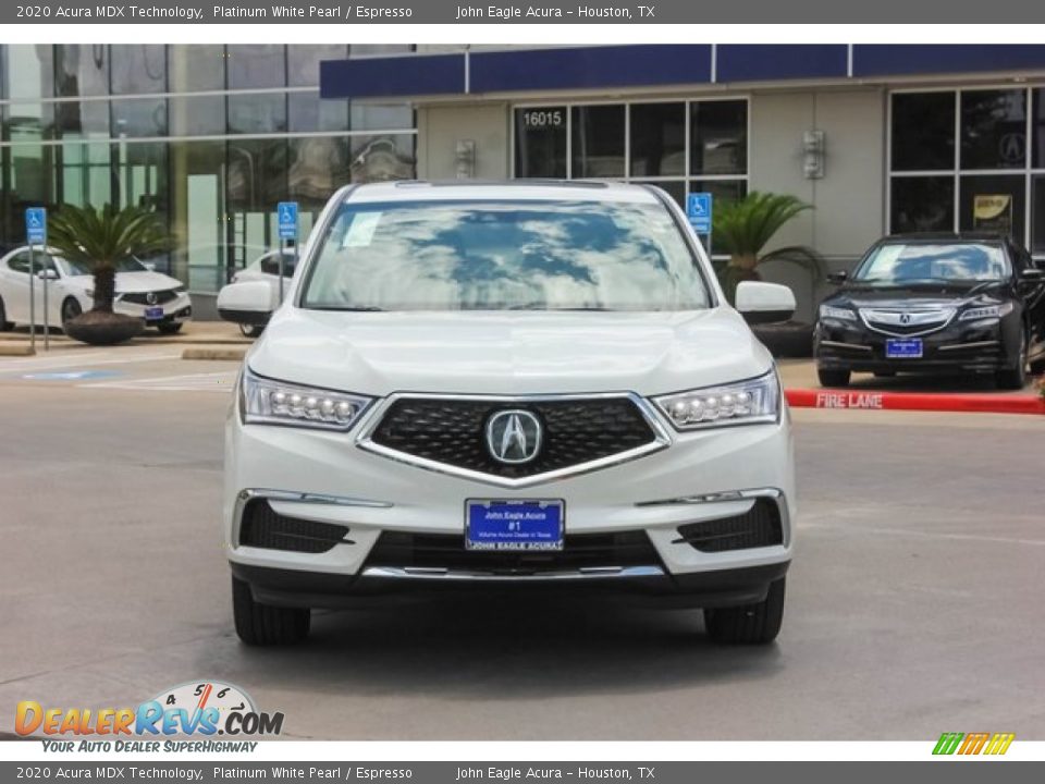 2020 Acura MDX Technology Platinum White Pearl / Espresso Photo #2