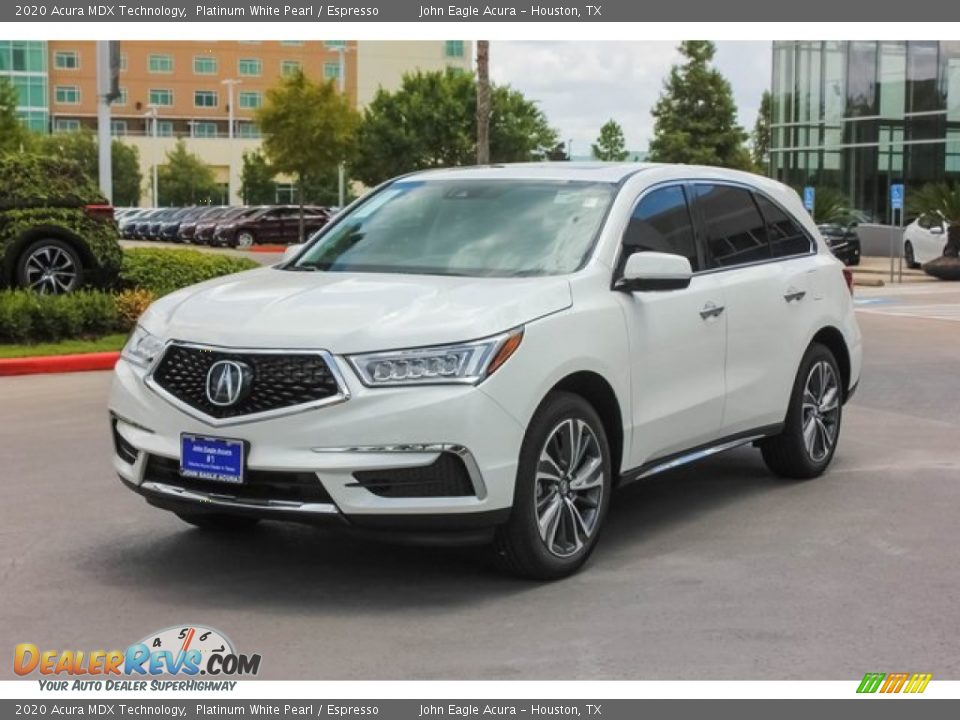 2020 Acura MDX Technology Platinum White Pearl / Espresso Photo #3