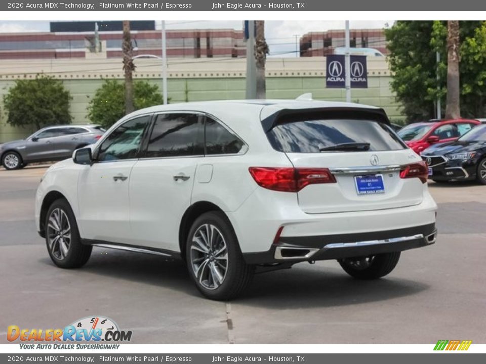 2020 Acura MDX Technology Platinum White Pearl / Espresso Photo #5