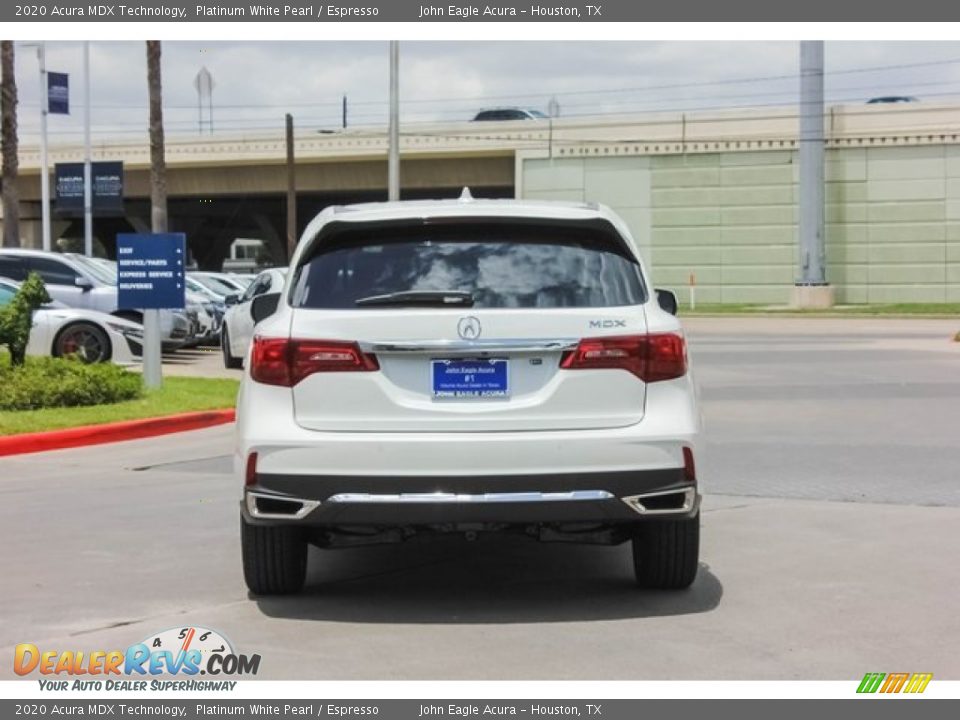 2020 Acura MDX Technology Platinum White Pearl / Espresso Photo #6