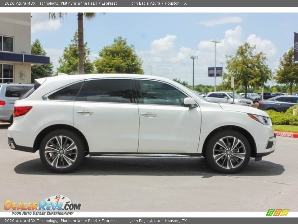 2020 Acura MDX Technology Platinum White Pearl / Espresso Photo #8