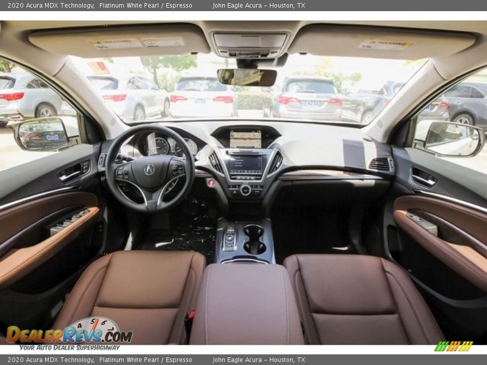 2020 Acura MDX Technology Platinum White Pearl / Espresso Photo #9