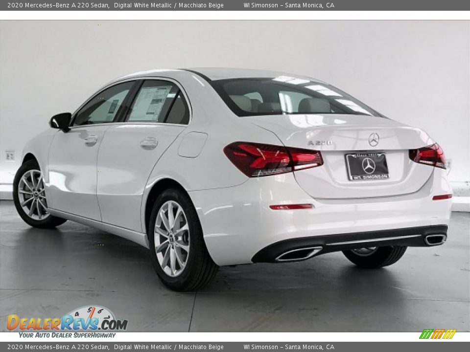 2020 Mercedes-Benz A 220 Sedan Digital White Metallic / Macchiato Beige Photo #2