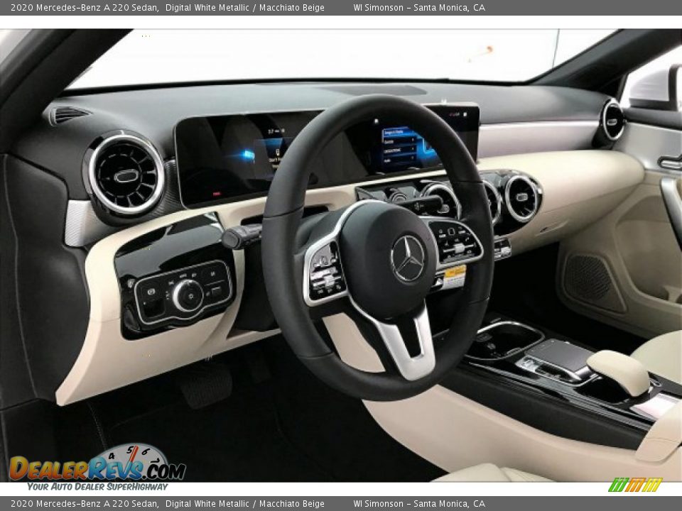 2020 Mercedes-Benz A 220 Sedan Digital White Metallic / Macchiato Beige Photo #4