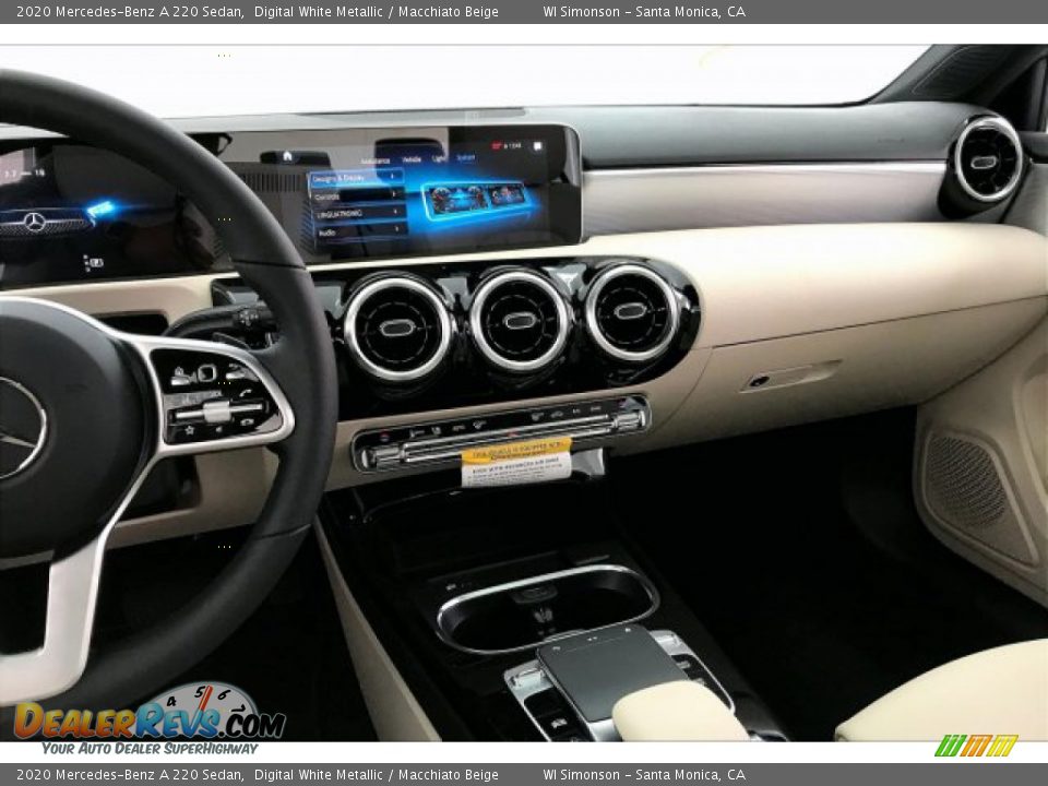 2020 Mercedes-Benz A 220 Sedan Digital White Metallic / Macchiato Beige Photo #6