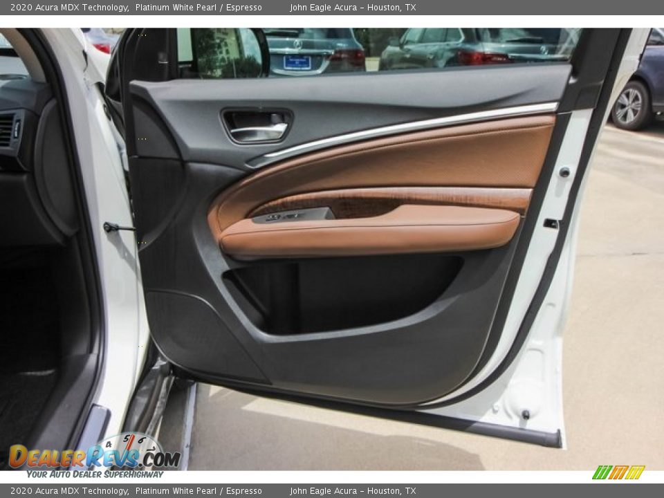 2020 Acura MDX Technology Platinum White Pearl / Espresso Photo #23