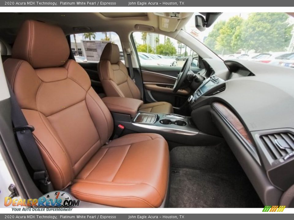 2020 Acura MDX Technology Platinum White Pearl / Espresso Photo #24