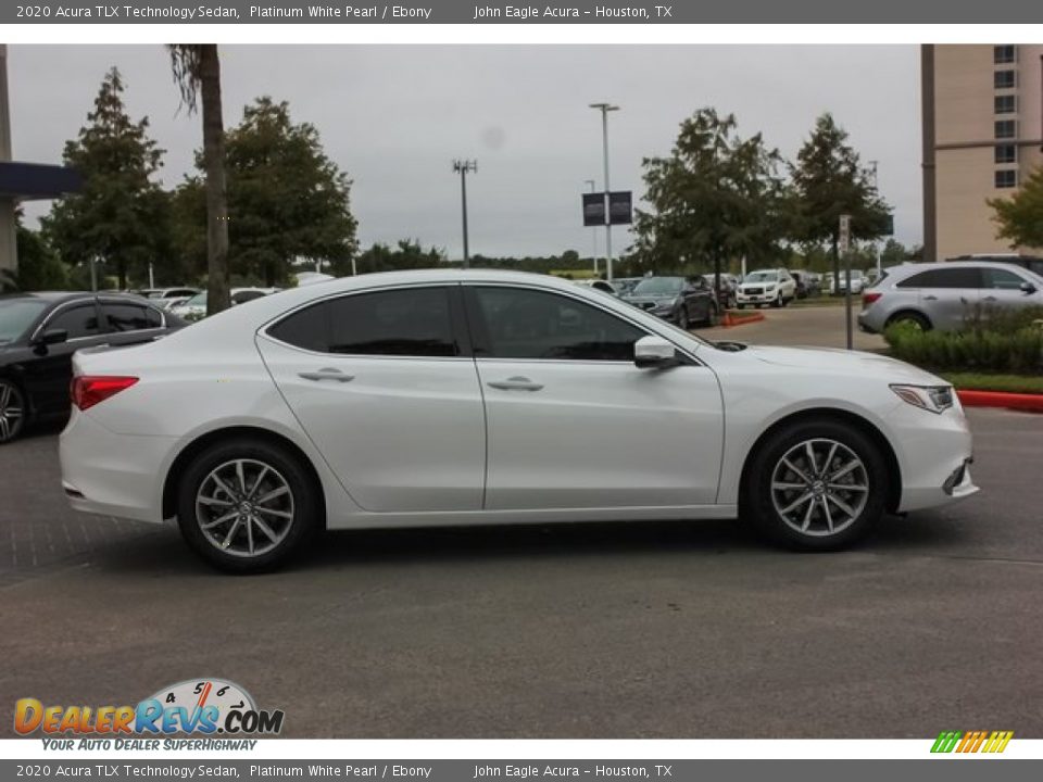 2020 Acura TLX Technology Sedan Platinum White Pearl / Ebony Photo #8