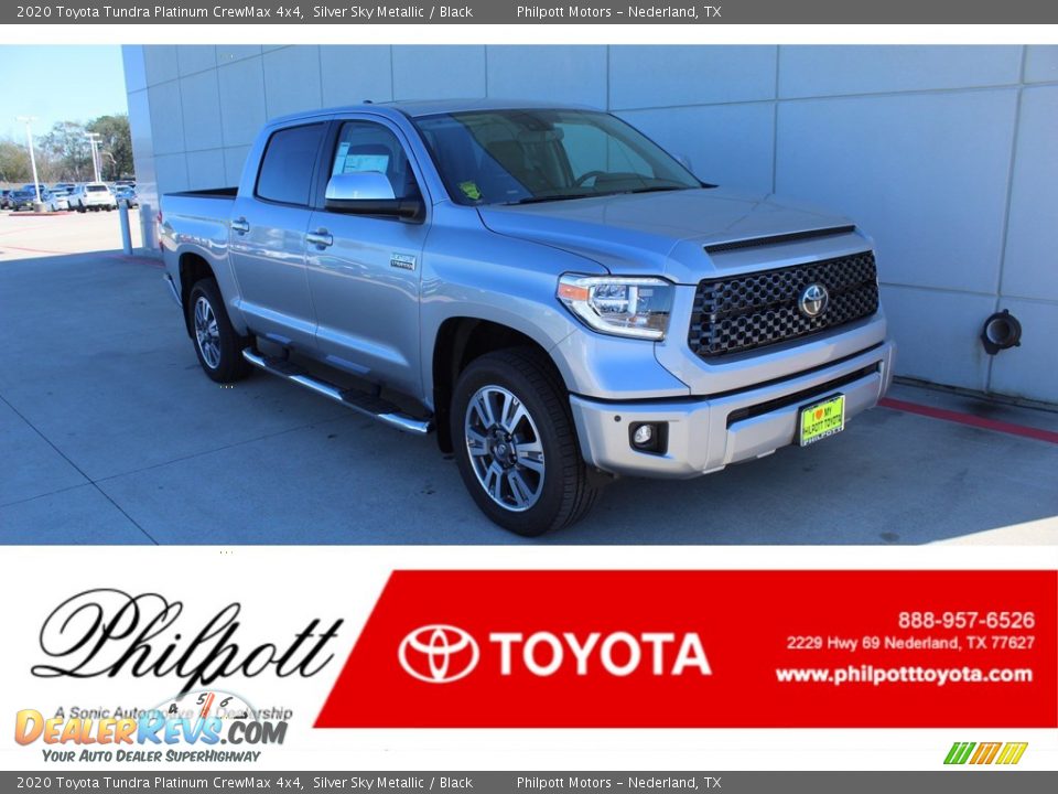 2020 Toyota Tundra Platinum CrewMax 4x4 Silver Sky Metallic / Black Photo #1