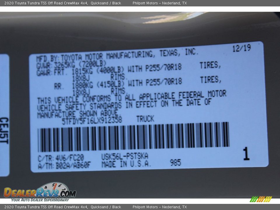 2020 Toyota Tundra TSS Off Road CrewMax 4x4 Quicksand / Black Photo #26