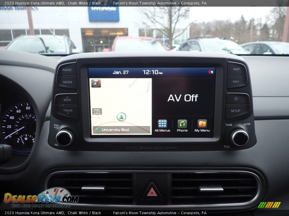 2020 Hyundai Kona Ultimate AWD Chalk White / Black Photo #13
